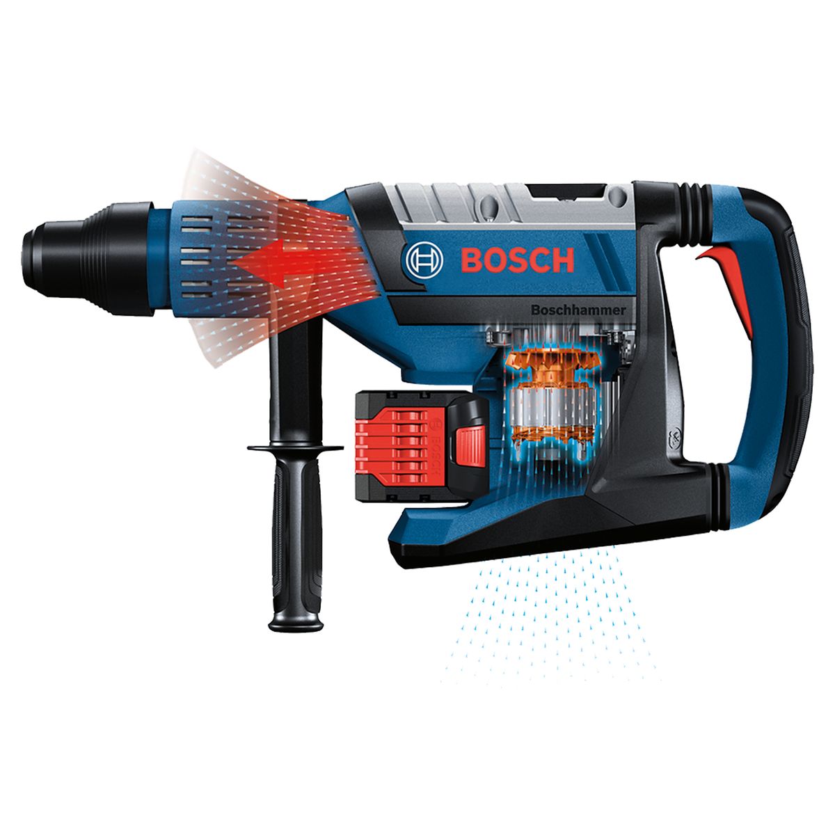 BOSCH - Martillo Inalámbrico Bosch GBH 18V-45 C Biturbo Baretool