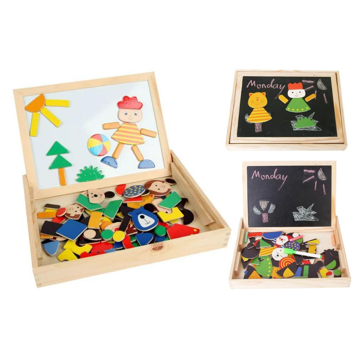 GENERICO - Juego Didáctico Pizarra Magnética Con Personajes