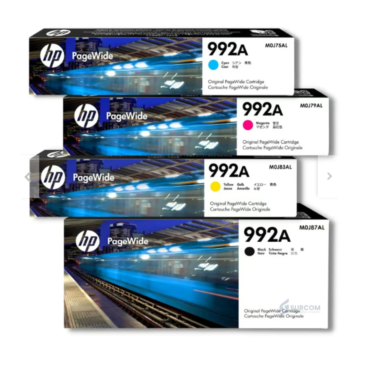 HP - Kit Tinta HP 992A Cyan Magenta Amarillo Negro