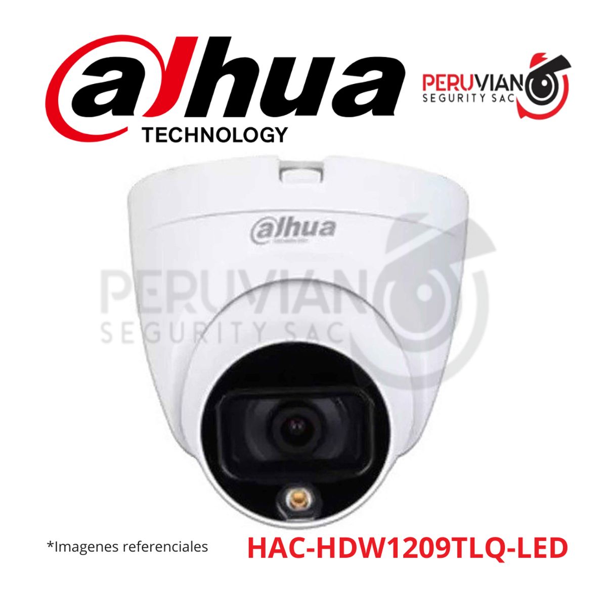 DAHUA - Camara Domo Dahua FHD 1080P 2MP HAC-HDW1209TLQ-LED