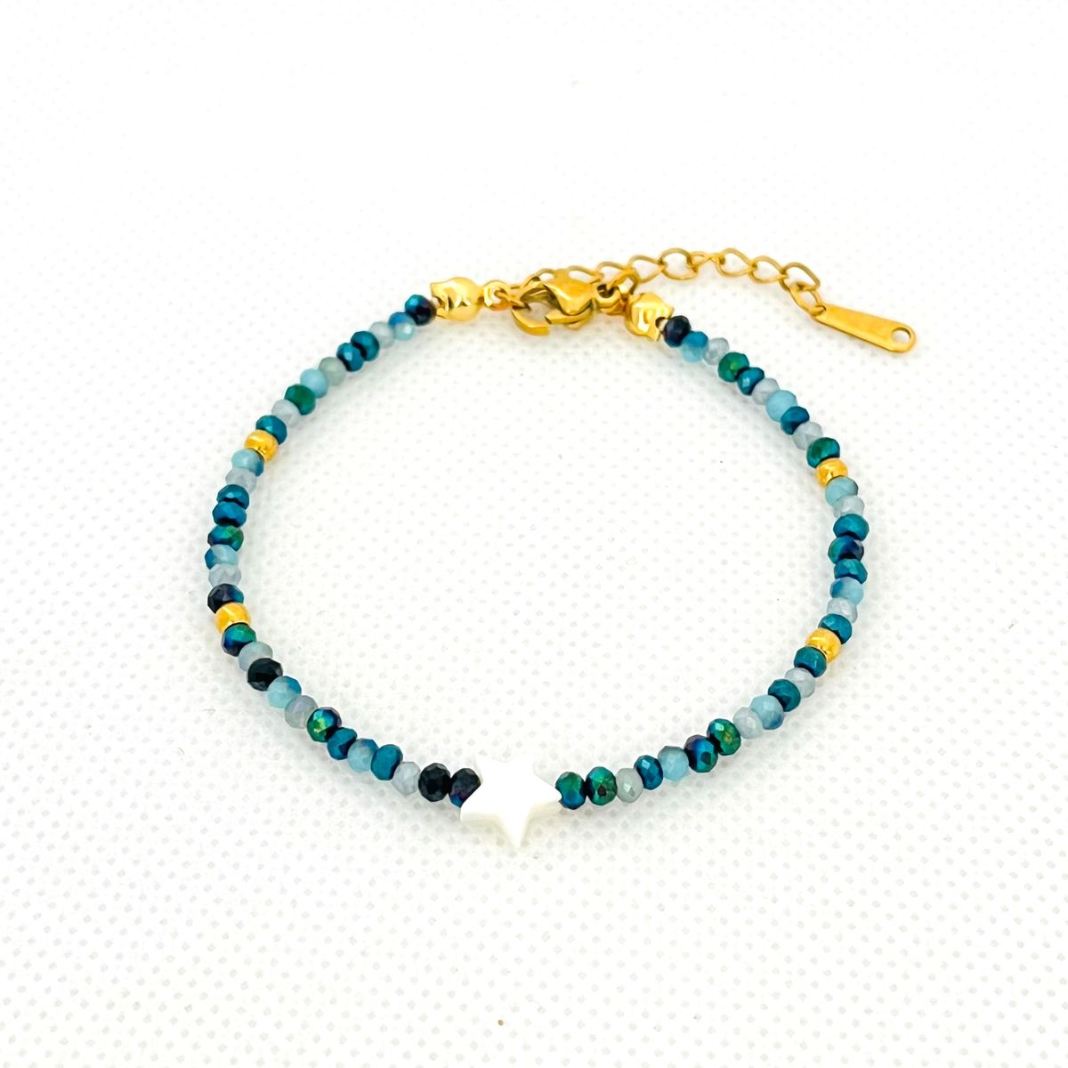 GENERICO - Pulsera Regulable Muranos y Acero  Diana