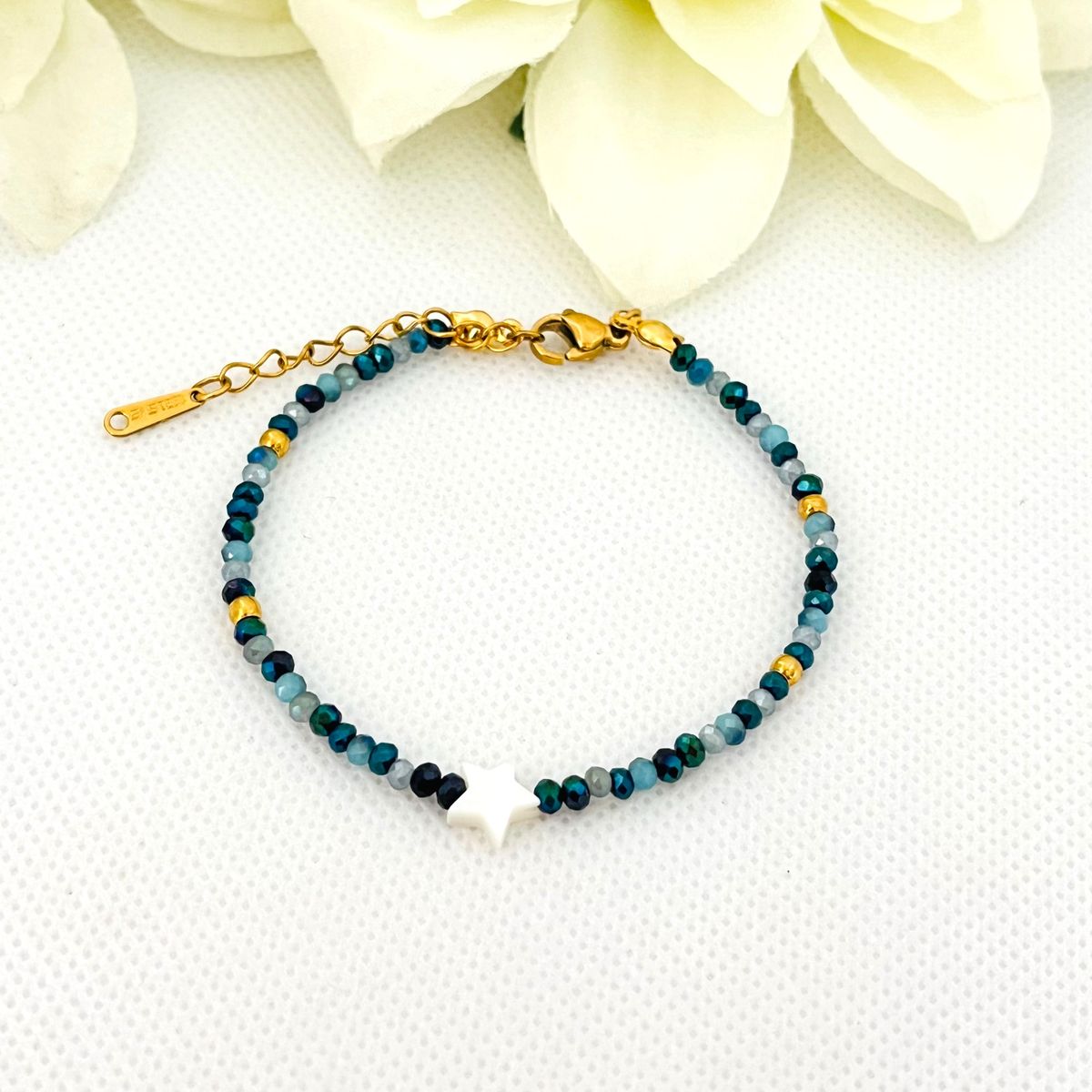 GENERICO - Pulsera Regulable Muranos y Acero  Diana