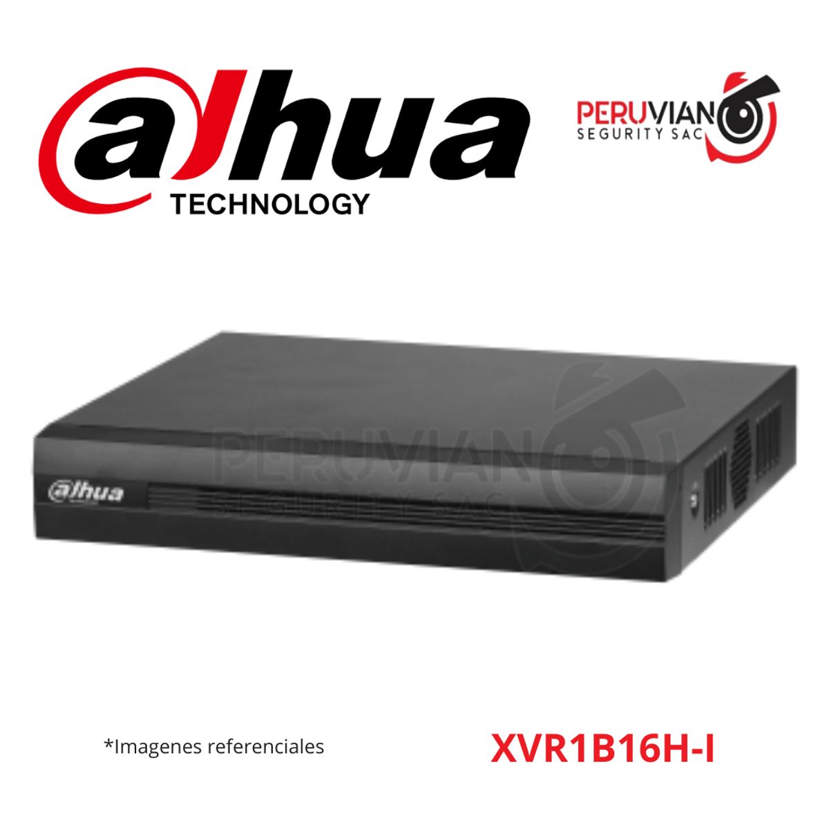 DAHUA - Grabador digital WizSense  1U 1HDD  de 16 canales-1080P XVR1B16H-I
