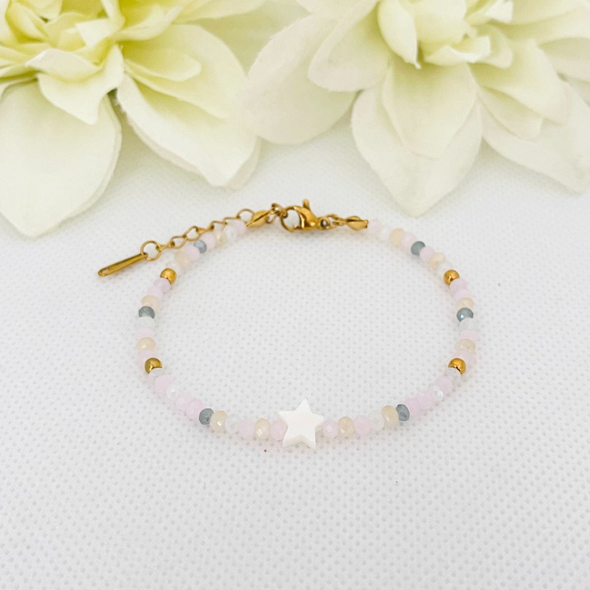 GENERICO - Pulsera Regulable Muranos y Acero  Diana