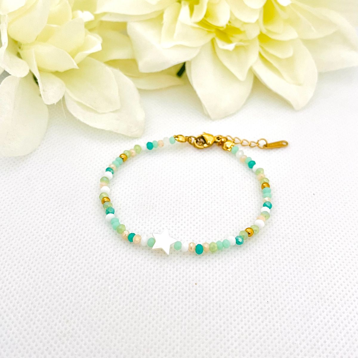 GENERICO - Pulsera Regulable Muranos y Acero  Diana