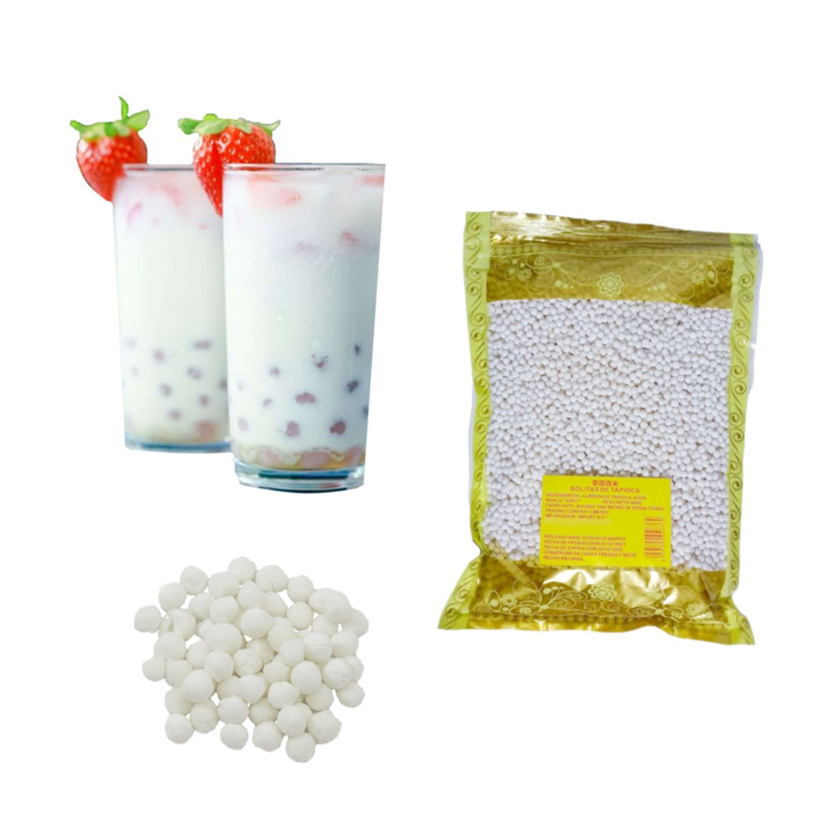 GENERICO - Perlas de Almidon de Tapioca Blanco 400gr Sofit