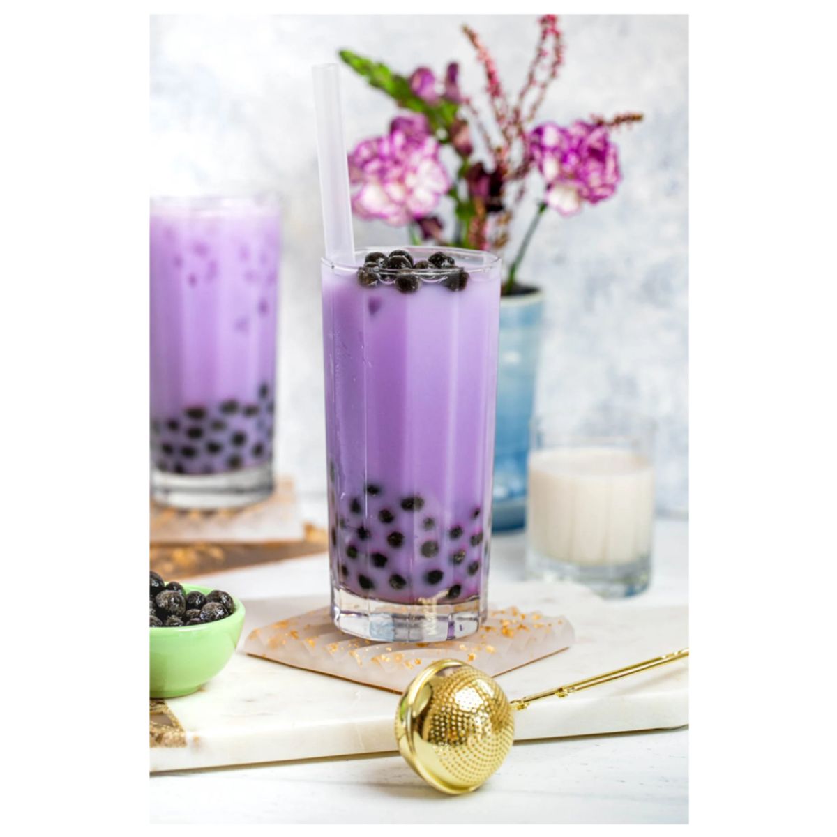 GENERICO - Pack Bubble Tea 2u Taro y Perlas de Tapioca Negro