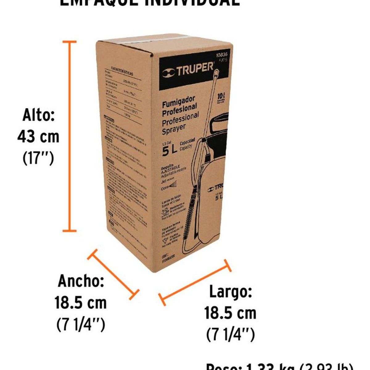 TRUPER - Fumigador Jardinero 5L FUT-5 Truper