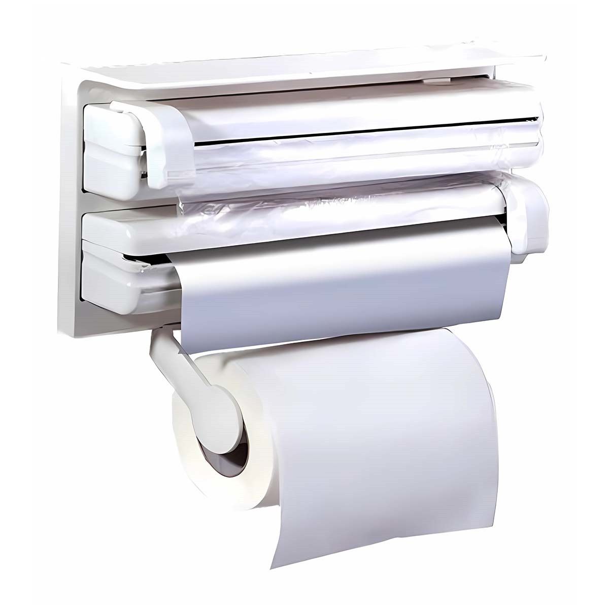 GENERICO - Porta Papel Organizador Triple Rollo para Pared