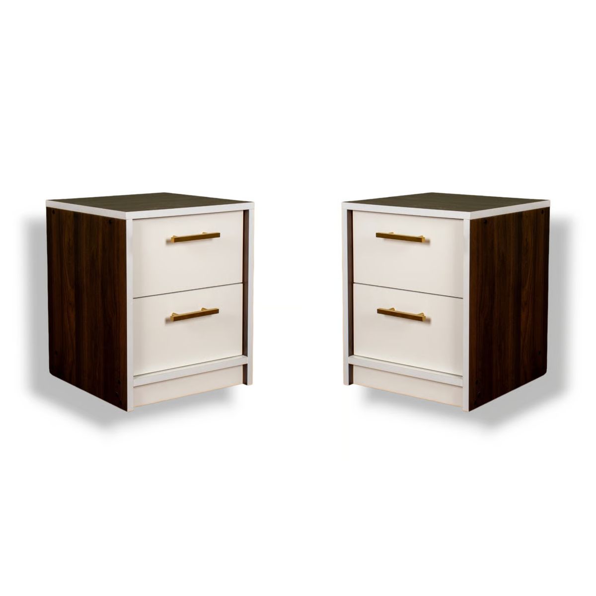 MUEBLES MACRUMO - Veladores 2 cajones Color Pignetto (Set x2)