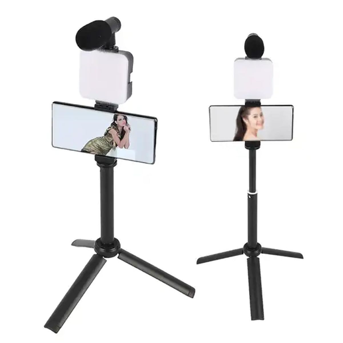 GENERICO - Kit de Grabación Estabilizador de Teléfono Micrófono Luz AY-49T