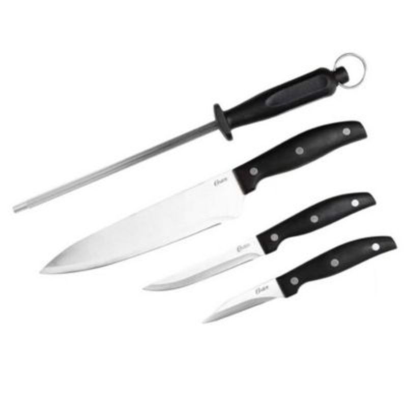 OSTER - Juego de Cuchillos 4Pzs Acero Inoxidable Oster 75679-04 Negro