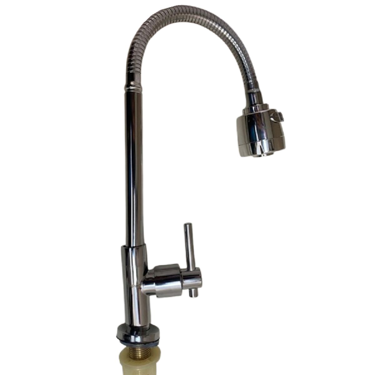 PGW - Grifo de cocina con rotación -Acero Inoxidable-Tipo ganso-Para mesa