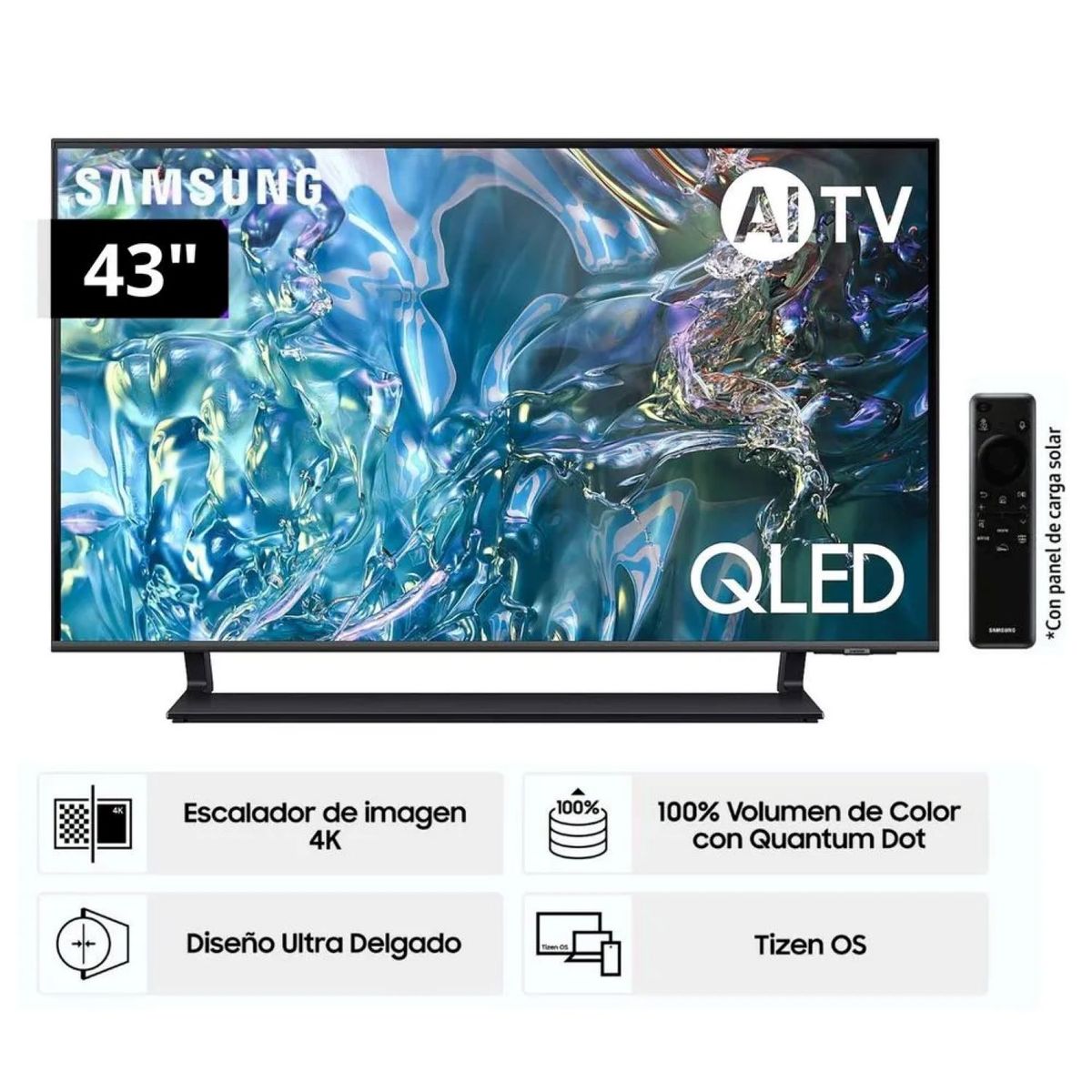 SAMSUNG - Televisor Samsung Smart TV 43 4K QLED QN43Q65DAGXPE