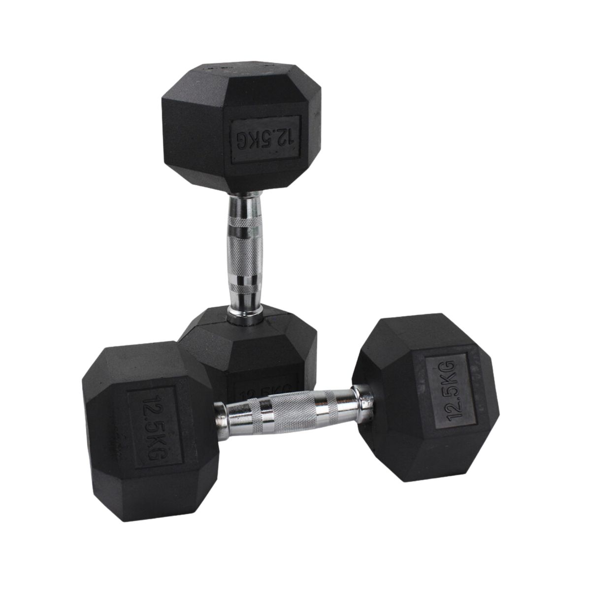 GENERICO - MANCUERNAS HEXAGONAL DE CAUCHO 12.5  KG (PAR)