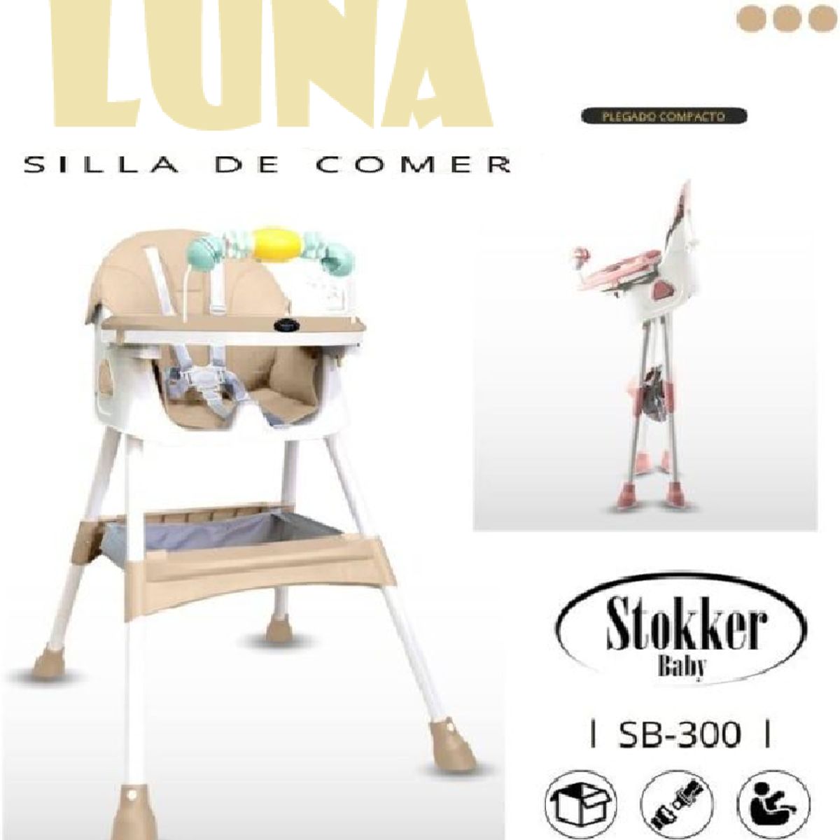 STOKKER BABY - SILLA DE COMER BEBE  LUNA STOKKER - BEIGE
