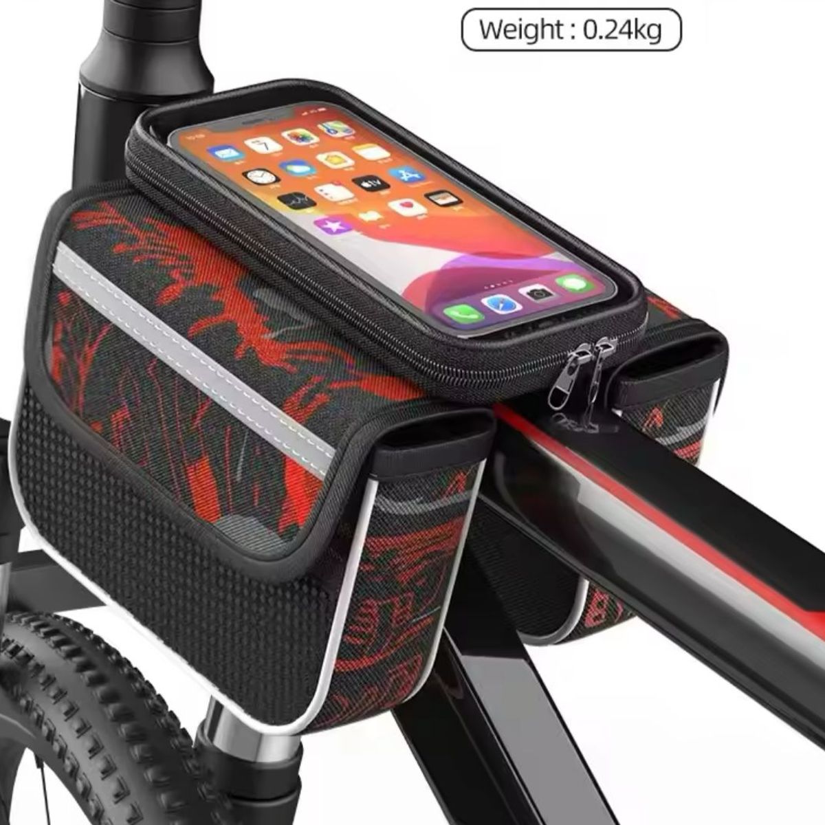 GENERICO - BOLSA ORGANIZADORA BICICLETA CON PORTACELULAR