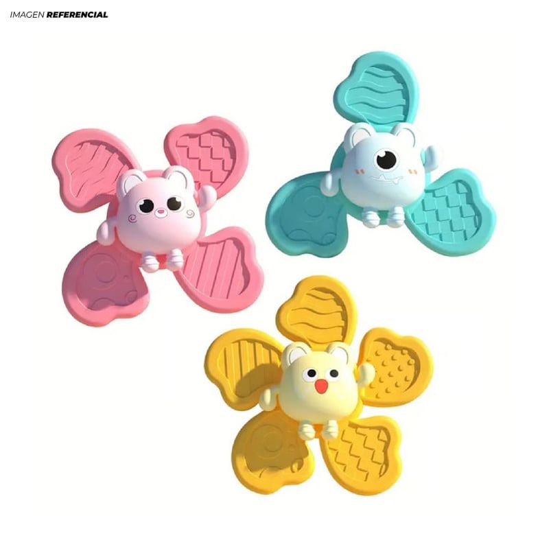 GENERICO - Set de 3 Spinner Sensoriales para Bebé