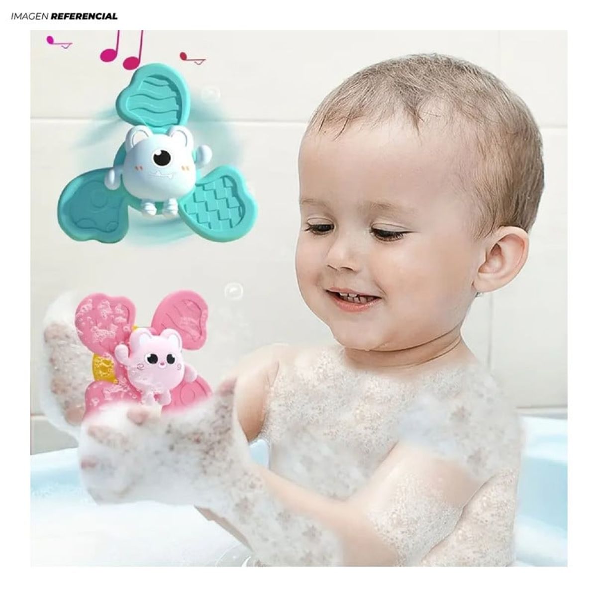 GENERICO - Set de 3 Spinner Sensoriales para Bebé