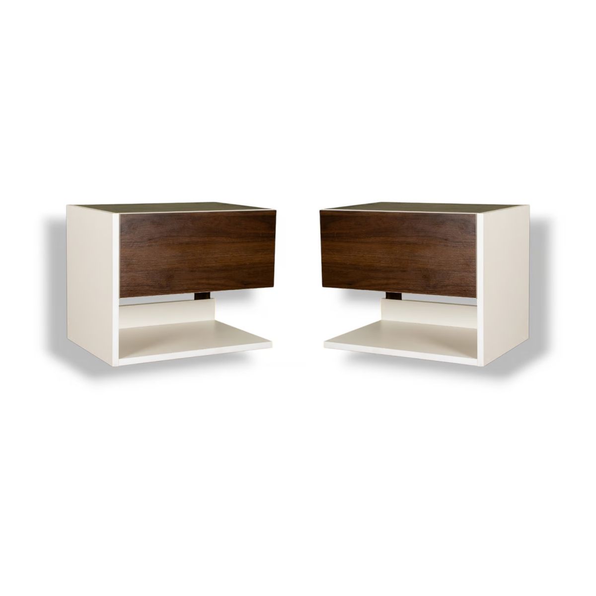 MUEBLES MACRUMO - Veladores flotante 1 cajón Color Pignetto (Set x2)