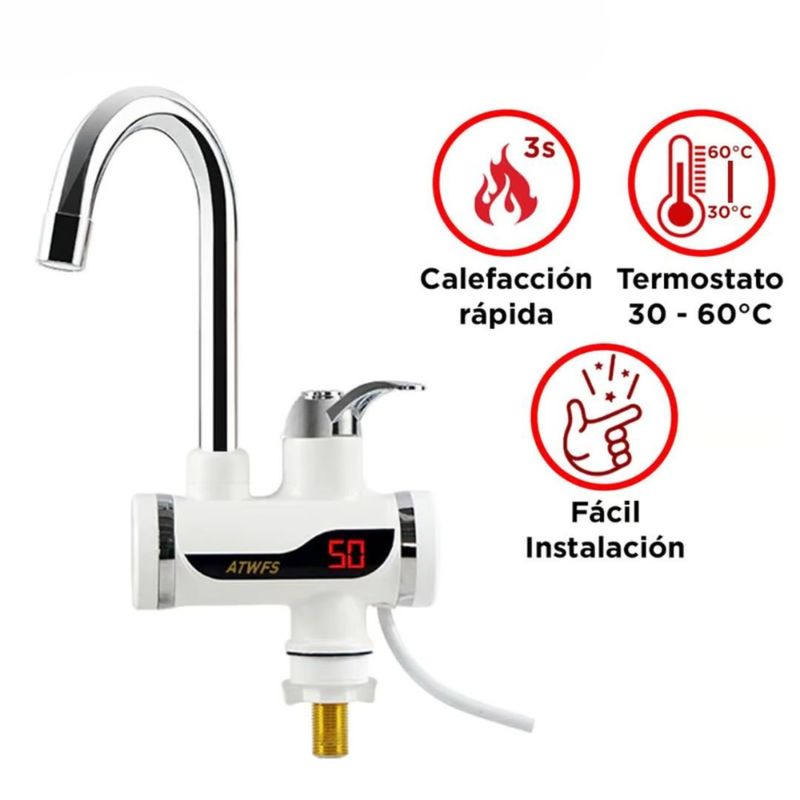 PERU IMPORTACIONES - Caño Eléctrico Calentador de Agua Digital