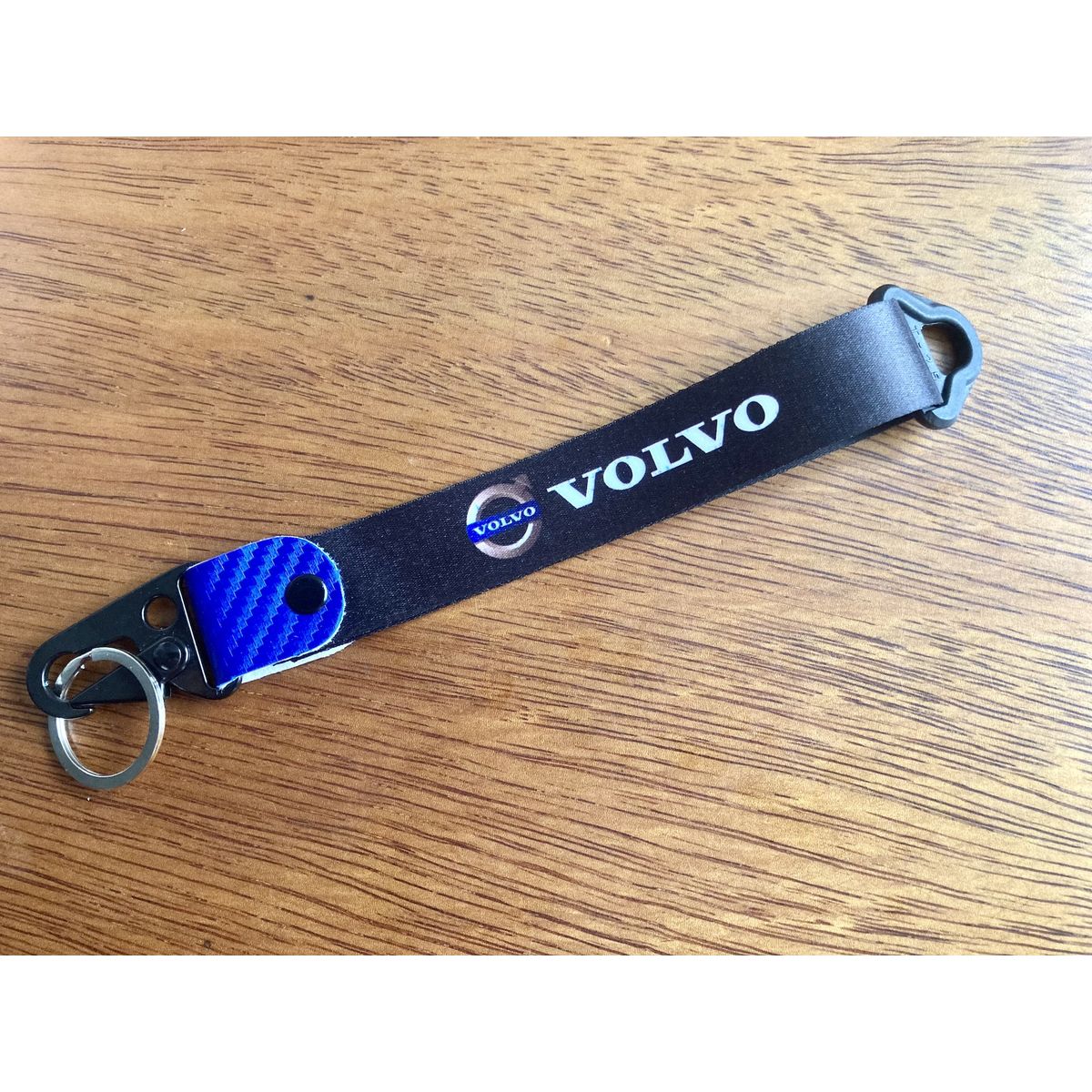 GENERICO - Llavero Volvo Lanyard Pita Colgante Llave 23cm Azul