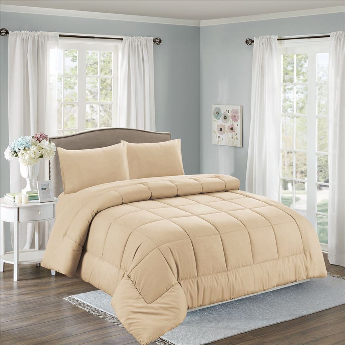 CASATEX - Set de Edredón 2 Pz de 5 Piezas 100% Algodón