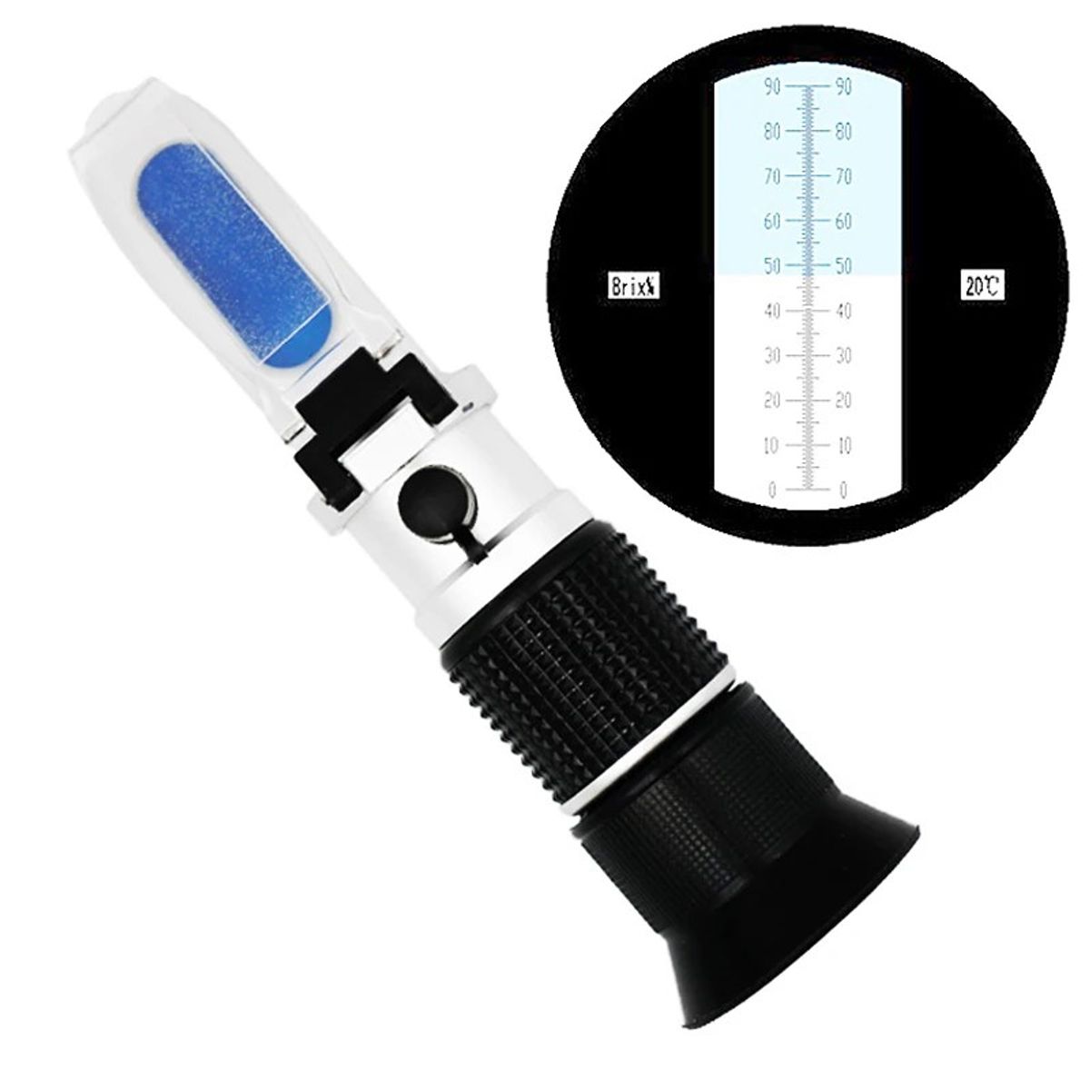 GENERICO - Refractómetro 0 a 90 Brix Azucar Miel Mermelada