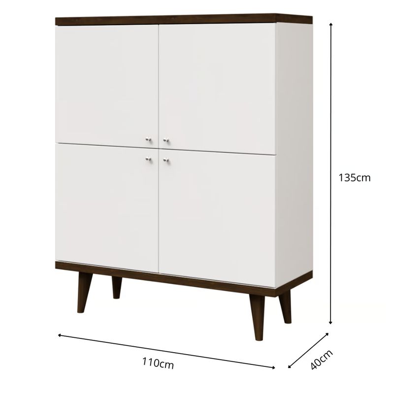MUEBLES MACRUMO - Zapatera estilo Vintage de 8 divisiones 110cm- color Blanco