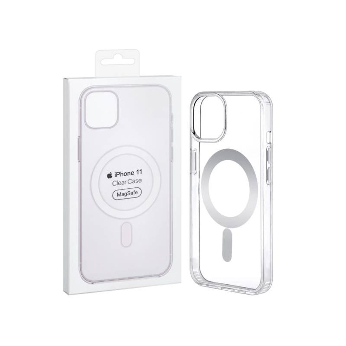 GENERICO - Funda Clear Case con MagSafe iPhone 11 + Mica de Vidrio - Transparente