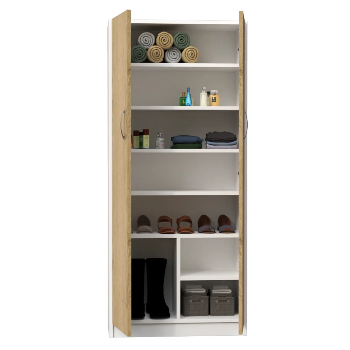 MUEBLES MACRUMO - Zapatera multiusos de 2 puertas 70cm- color Tribeca