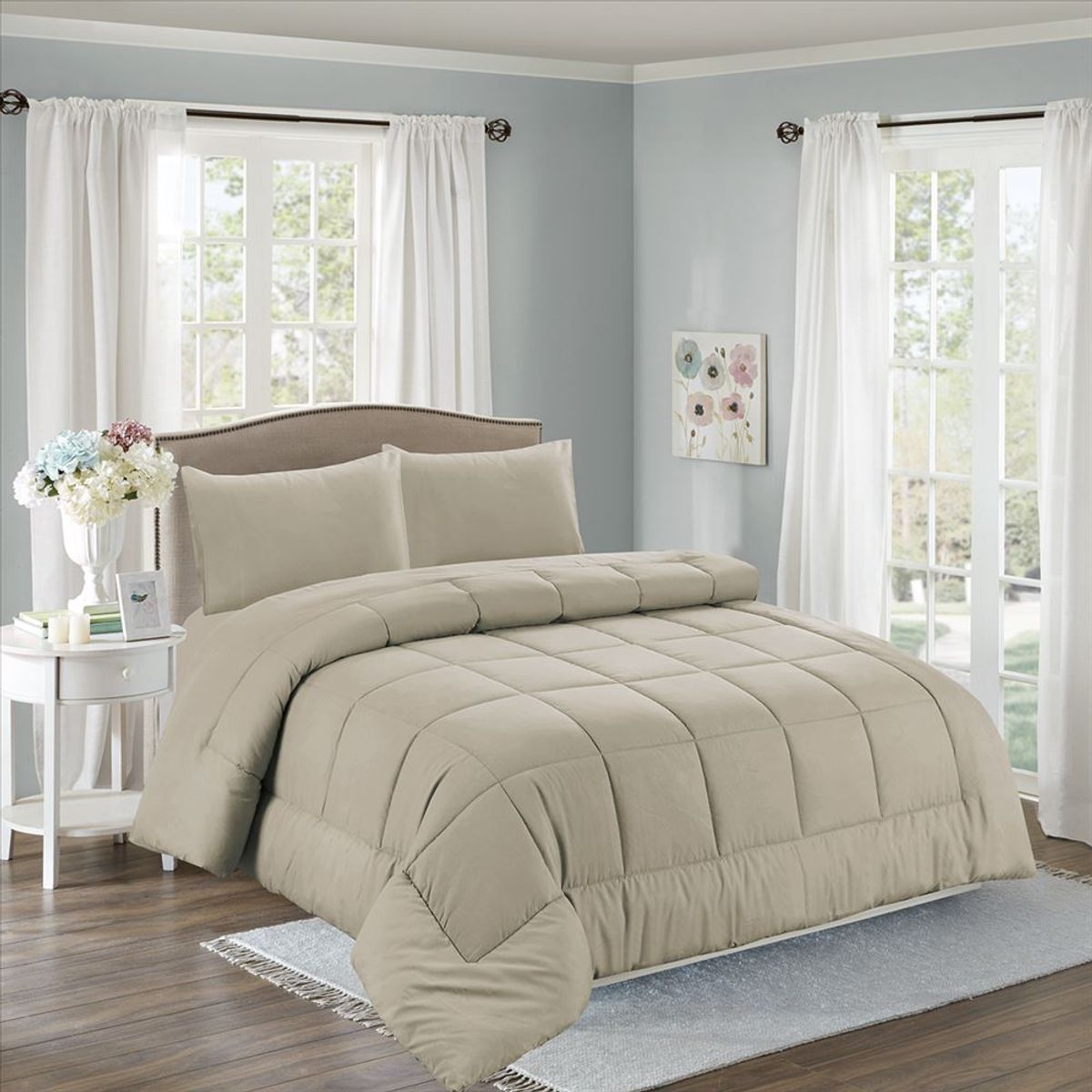 CASATEX - Set de Edredón 2 Pz de 5 Piezas 100% Algodón