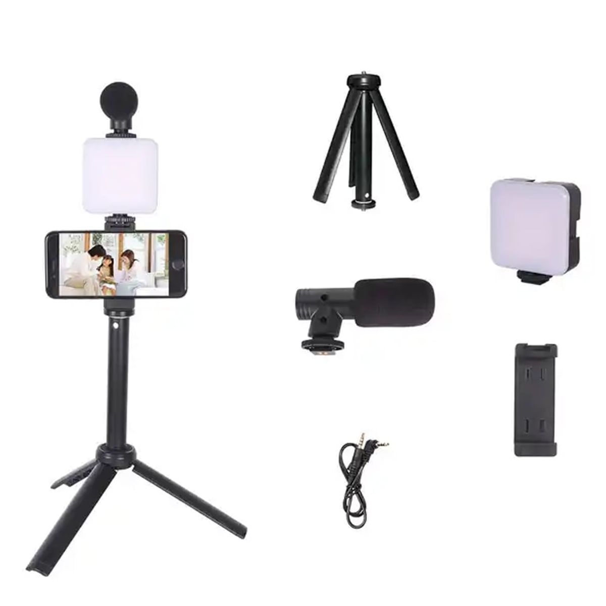 SEISA - Estabilizador para Cámara y Celular Kit de Grabación Vlogger Streaming