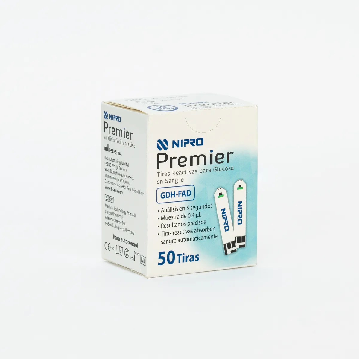 NIPRO - Tiras Reactivas Nipro Premier GDH-FAD