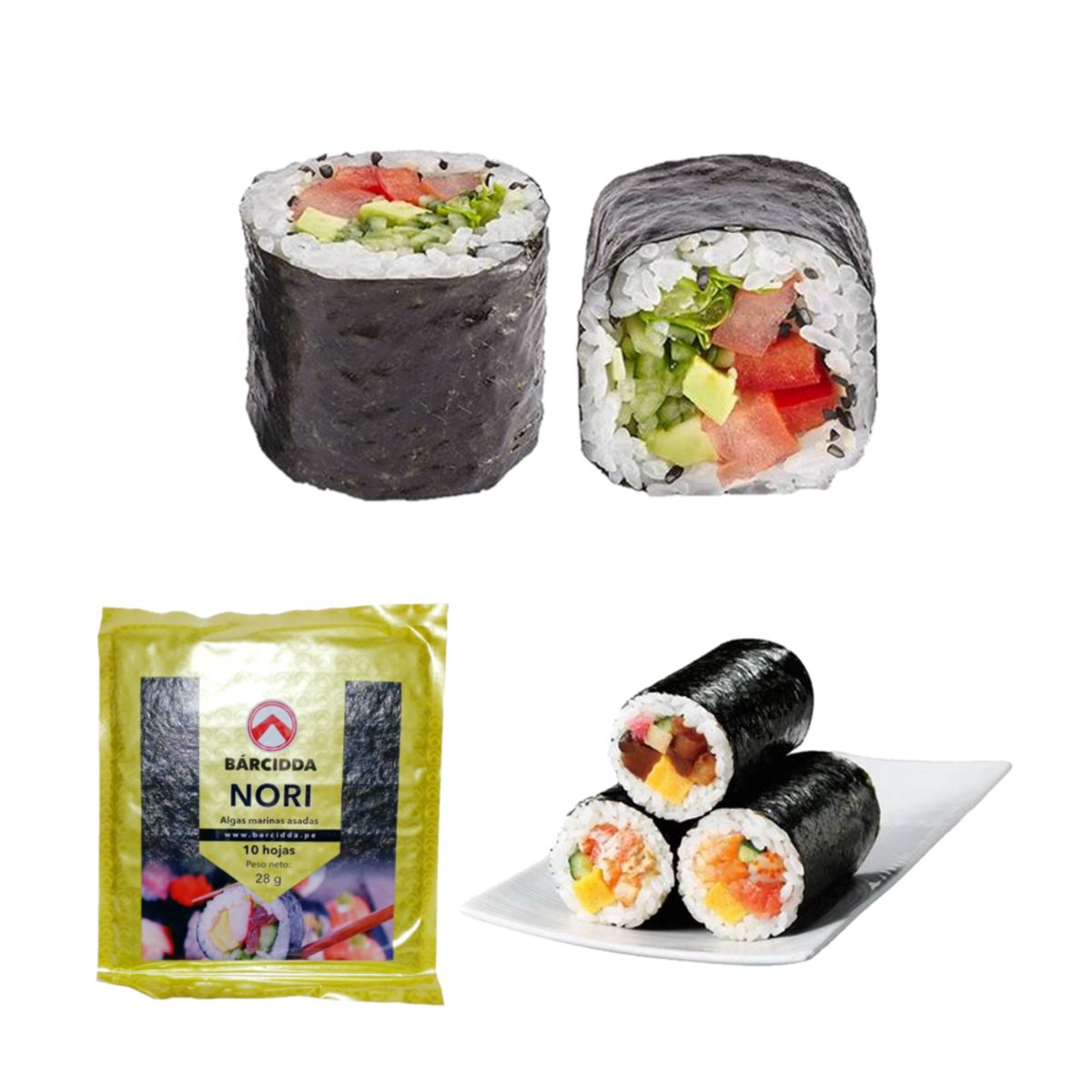 GENERICO - Alga Nori 10u Alga Marina Deshidratada Barcidda