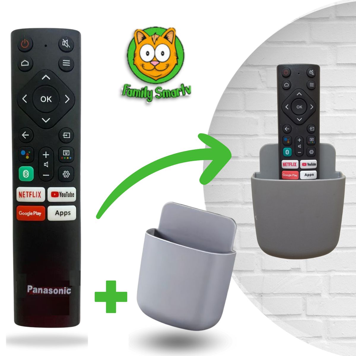 GENERICO - Control Remoto Panasonic Para Smart Tv + Soporte Griis