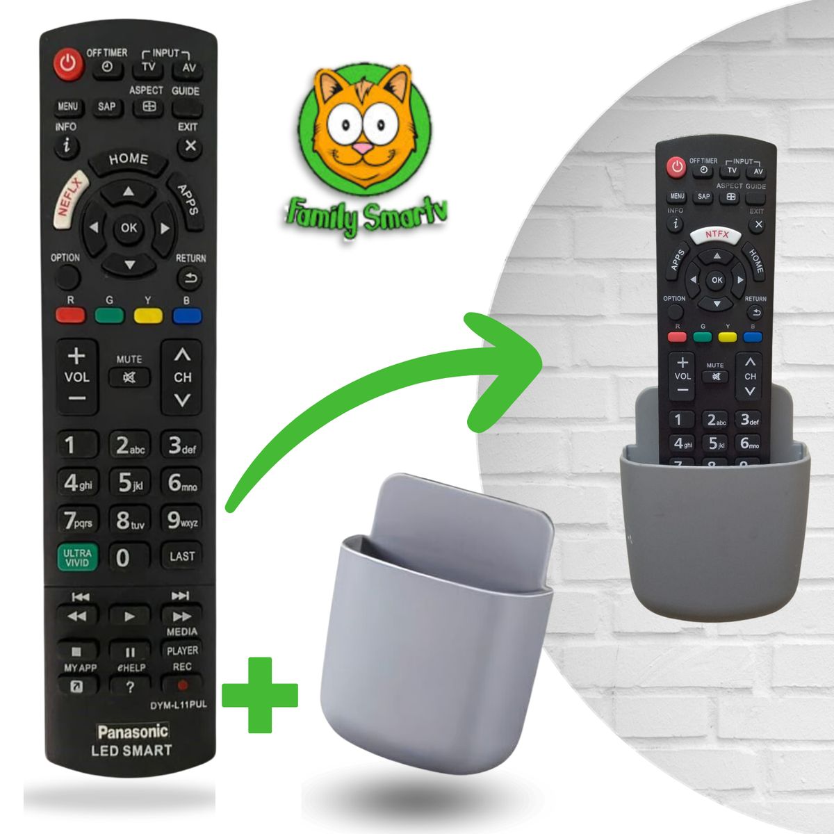 GENERICO - CONTROL REMOTO PANASONIC VIERA + Soporte Griis