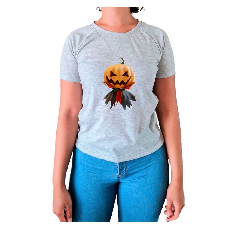 GENERICO - Polo Mujer Manga Corta CALABAZA- Nathalie Love It - Gris