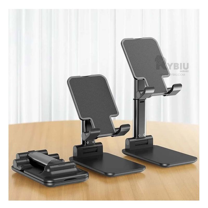 RYBIU IMPORT - Soporte Plegable Celular en Color Negro Y+Regalo Stickers