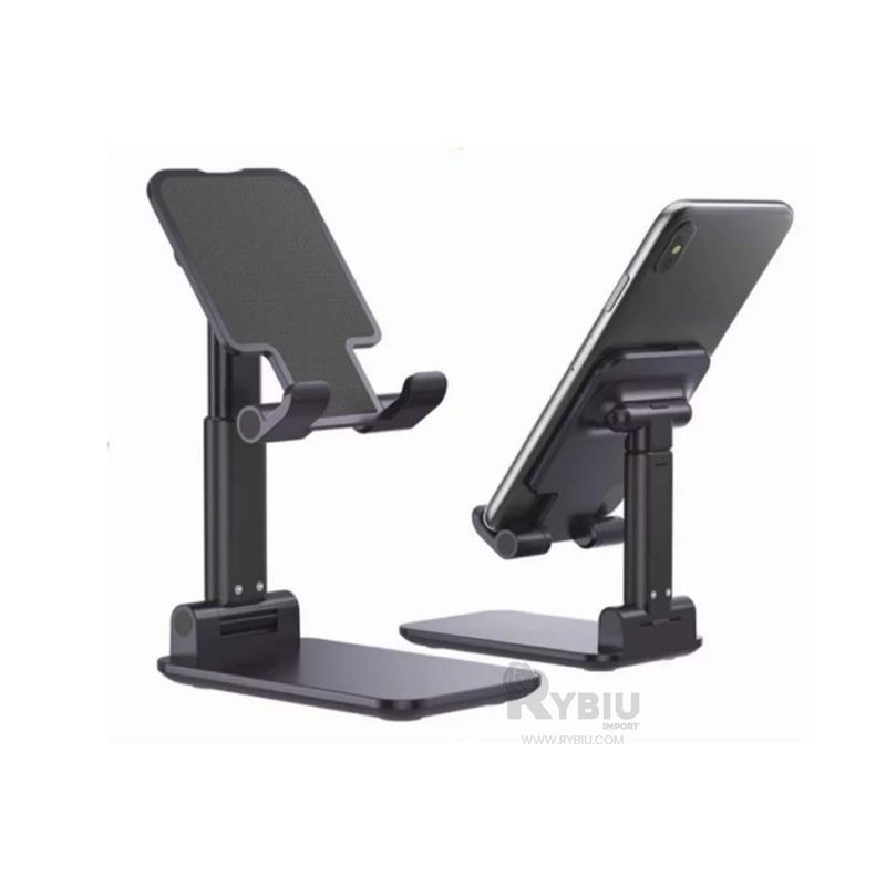RYBIU IMPORT - Base Plegable de Celular Tono Negro Y+Gift MiniAgenda