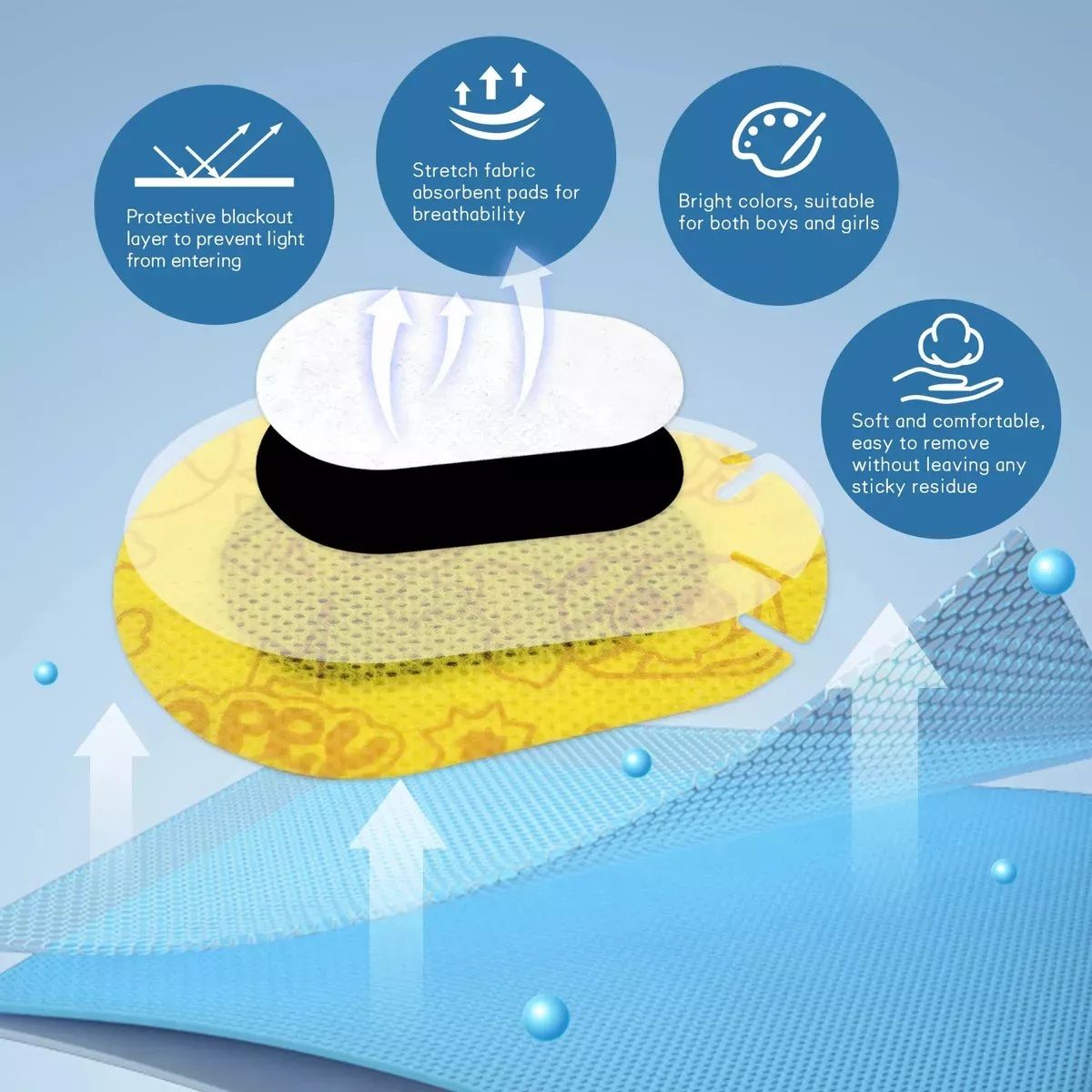 GENERICO - Parches Oculares Niño Ojo Perezoso ambliopia etc X 60und