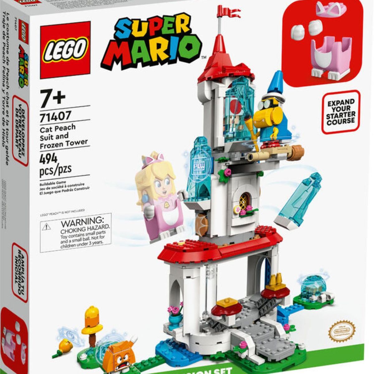 LEGO - LEGO Super Mario 71407 Torre de Hielo y Traje Peach Felina