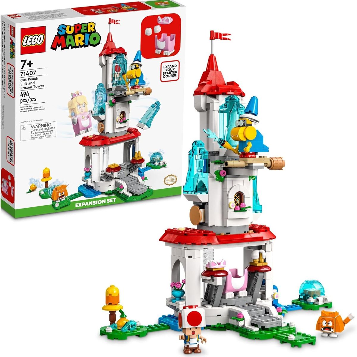 LEGO - LEGO Super Mario 71407 Torre de Hielo y Traje Peach Felina