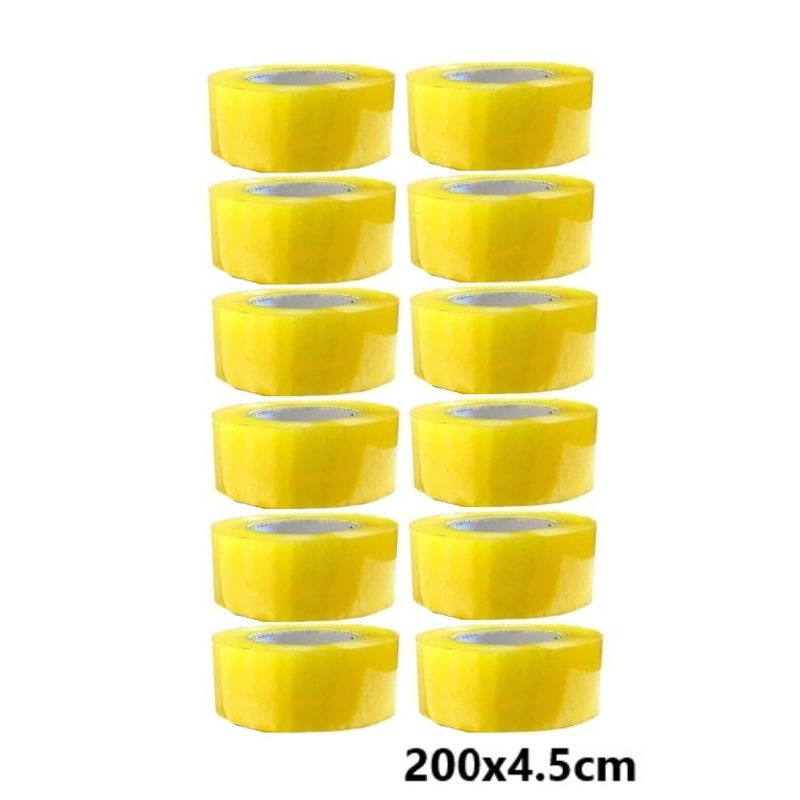 GENERICO - Pack 12 Cintas Embalaje 200Mts Transparente