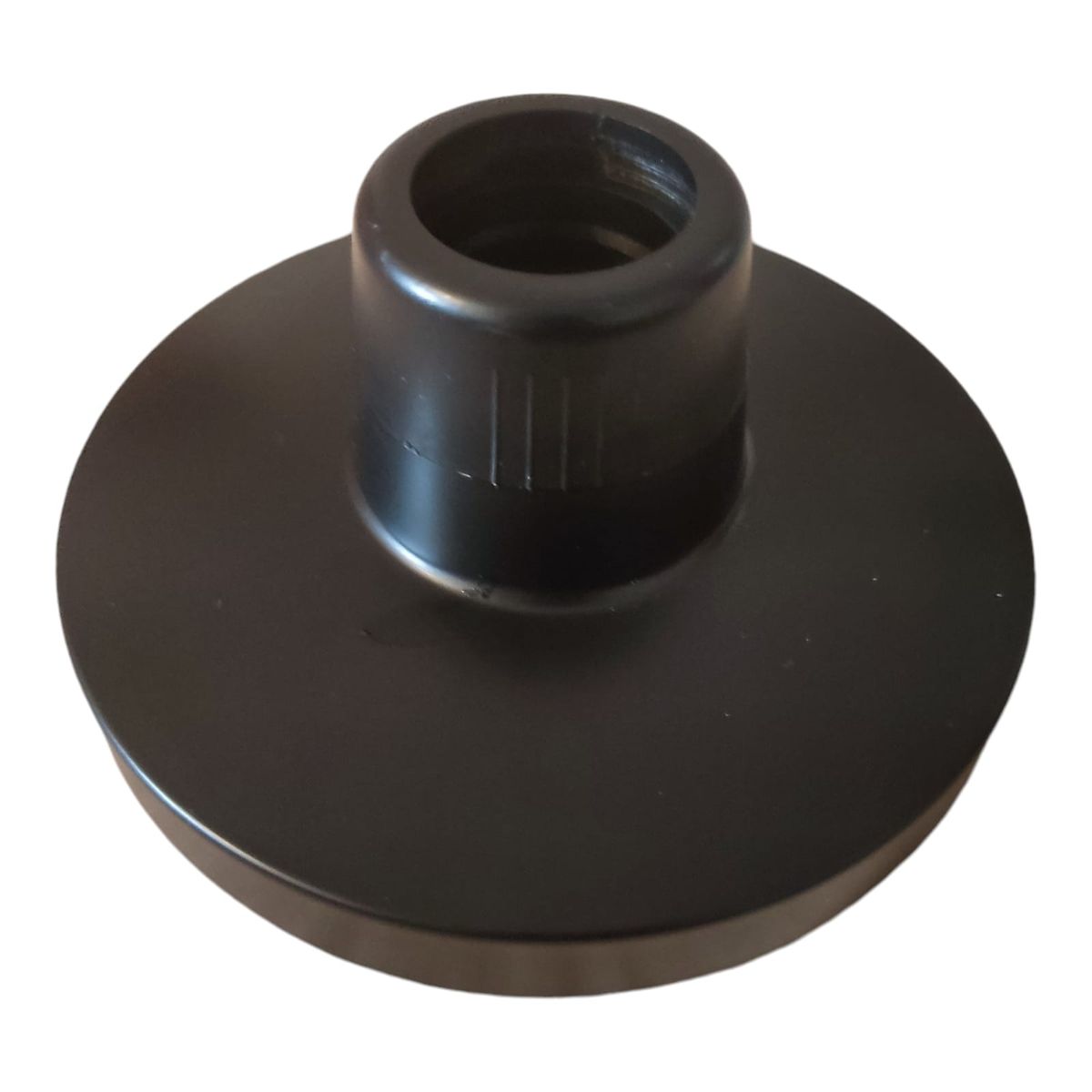 GENERICO - Cabezal de ducha redonda de 11cm ABS Negro Mate con brazo16cm ABS