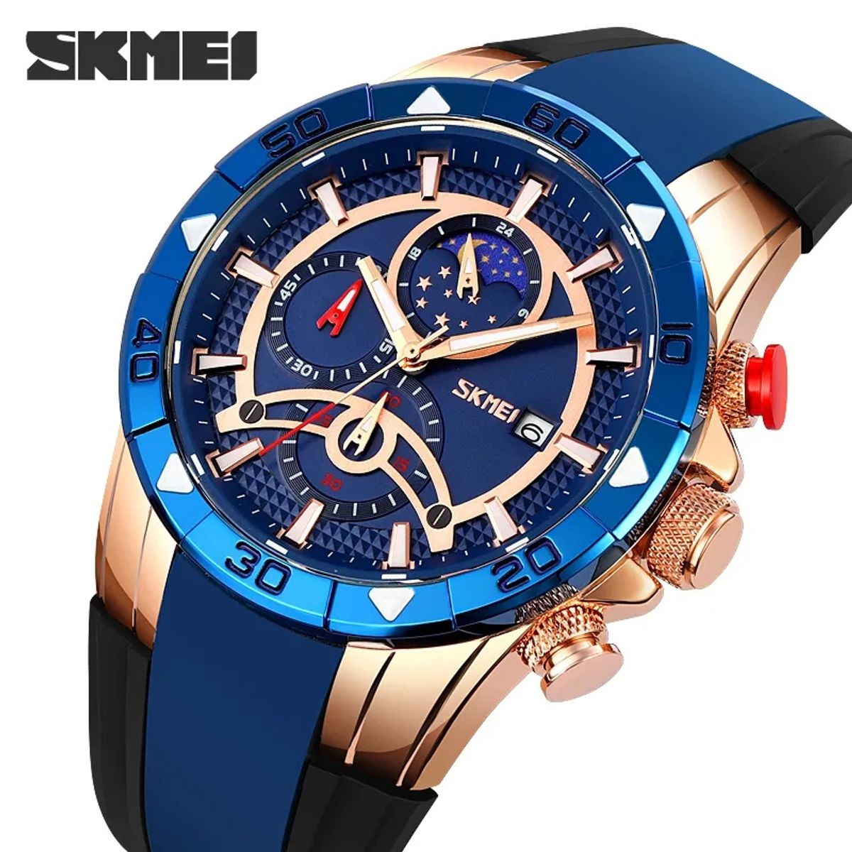 SKMEI - Reloj Skmei 9270 Fase lunar Correa de Silicona