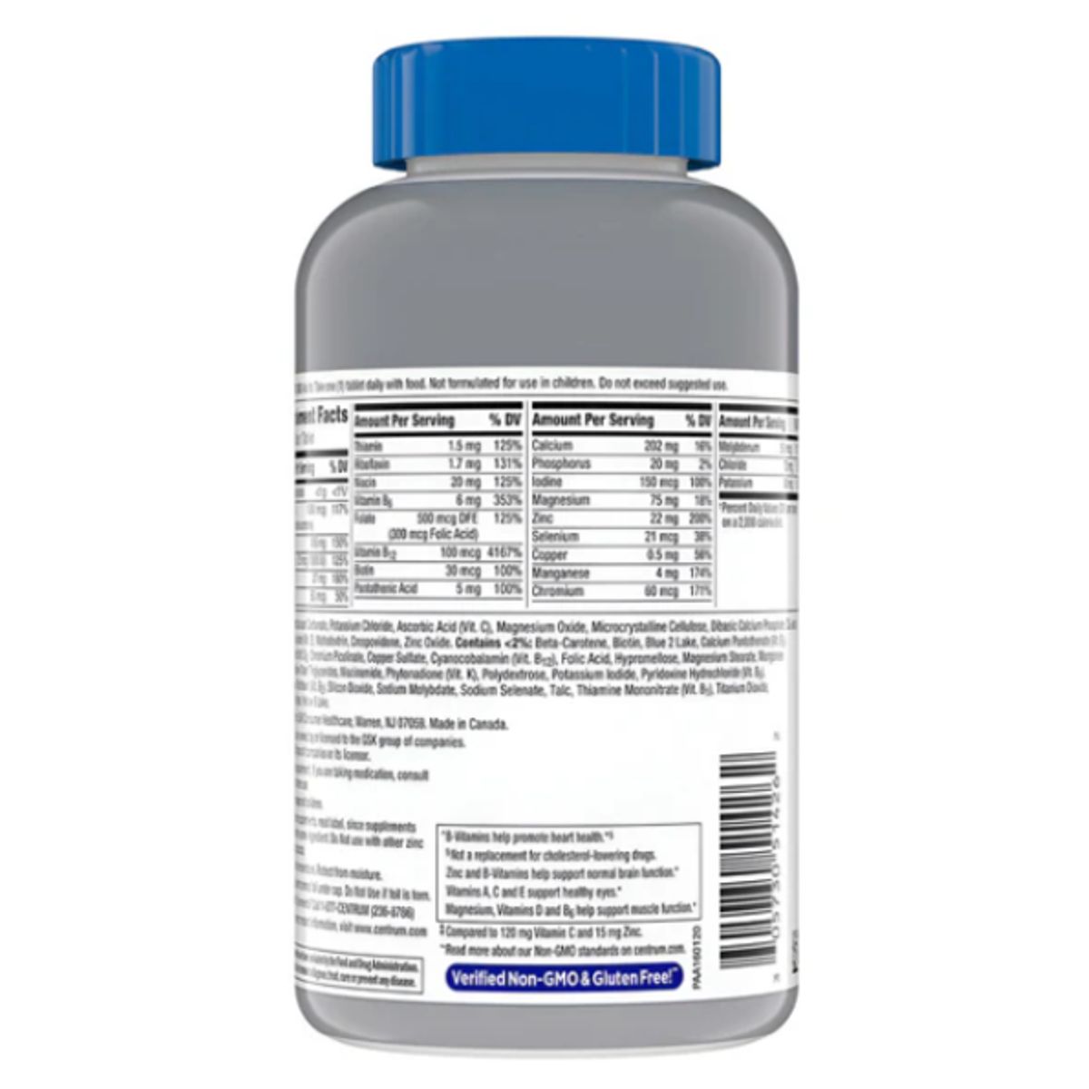 GENERICO - CENTRUM SILVER HOMBRE 50+, 275 TABLETAS