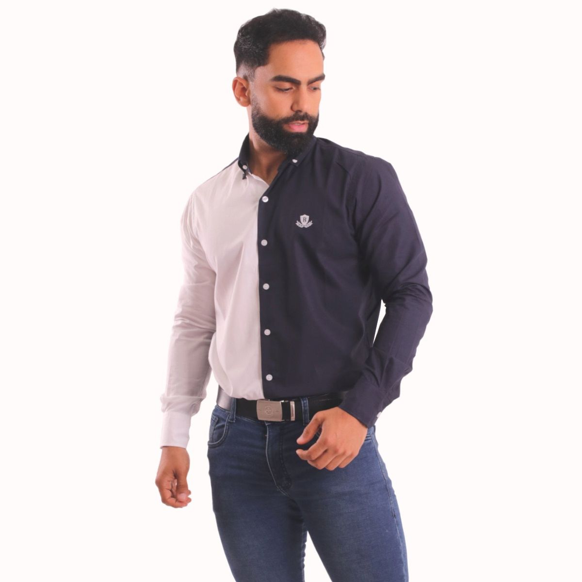 GENERICO - Camisa Manga Larga Hombre 100% Algodón Pima Piero Biani