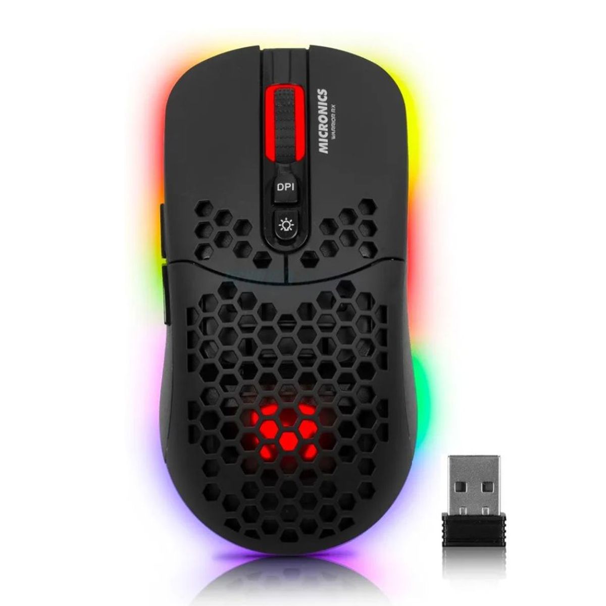 MICRONICS - Mouse Gamer Inalambrico Micronics Warrior Rgb 7botones 1600Dpi