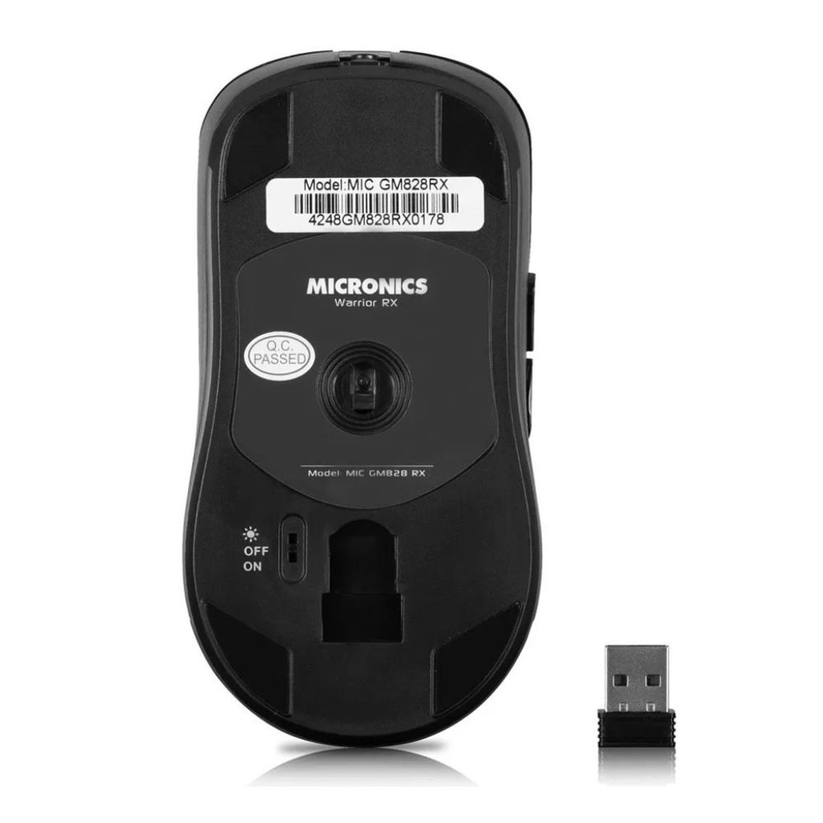 MICRONICS - Mouse Gamer Inalambrico Micronics Warrior Rgb 7botones 1600Dpi